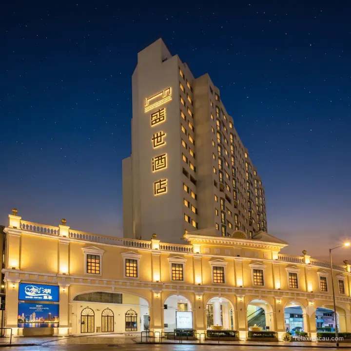 Oceanic Royal Spa exterior at night