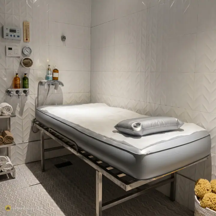 Familia Nobre silver waterbed room