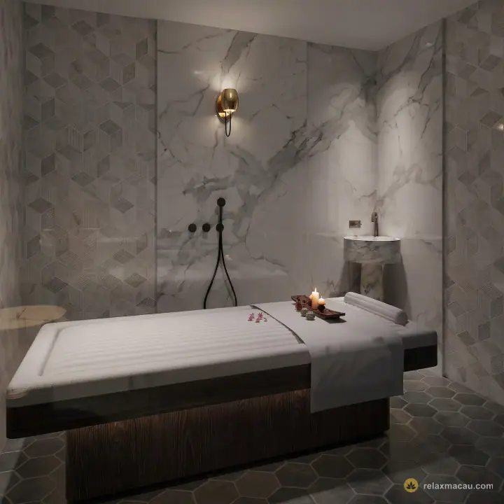 Empire Sauna white-marble suite