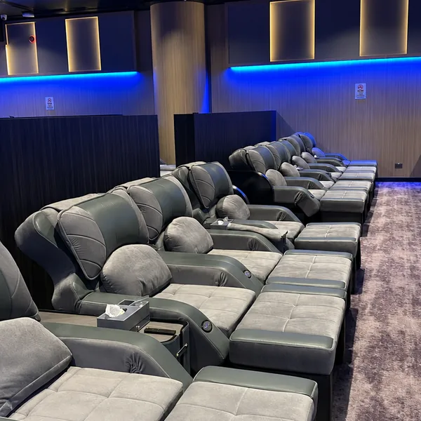 Rows of electric recliners for resting photo