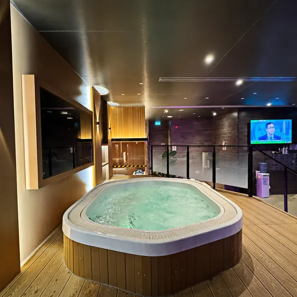 Pool and TV area photo